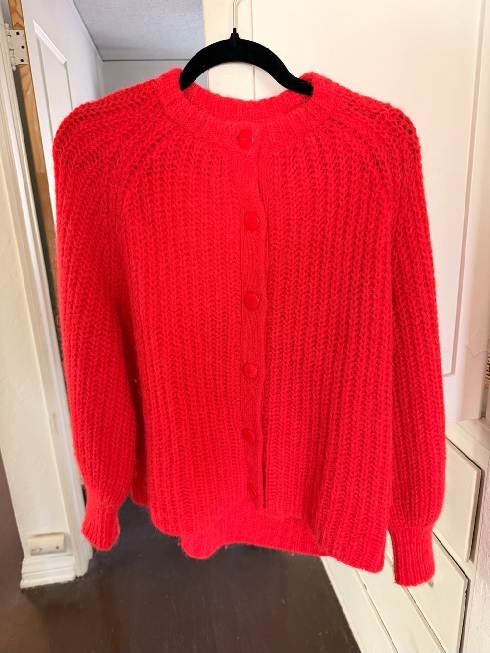 Sézane Emile Cardigan in Red NWT